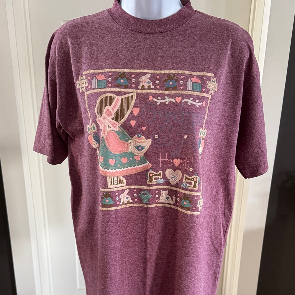 Vintage  Grandma Maroon Graphic T-Shirt